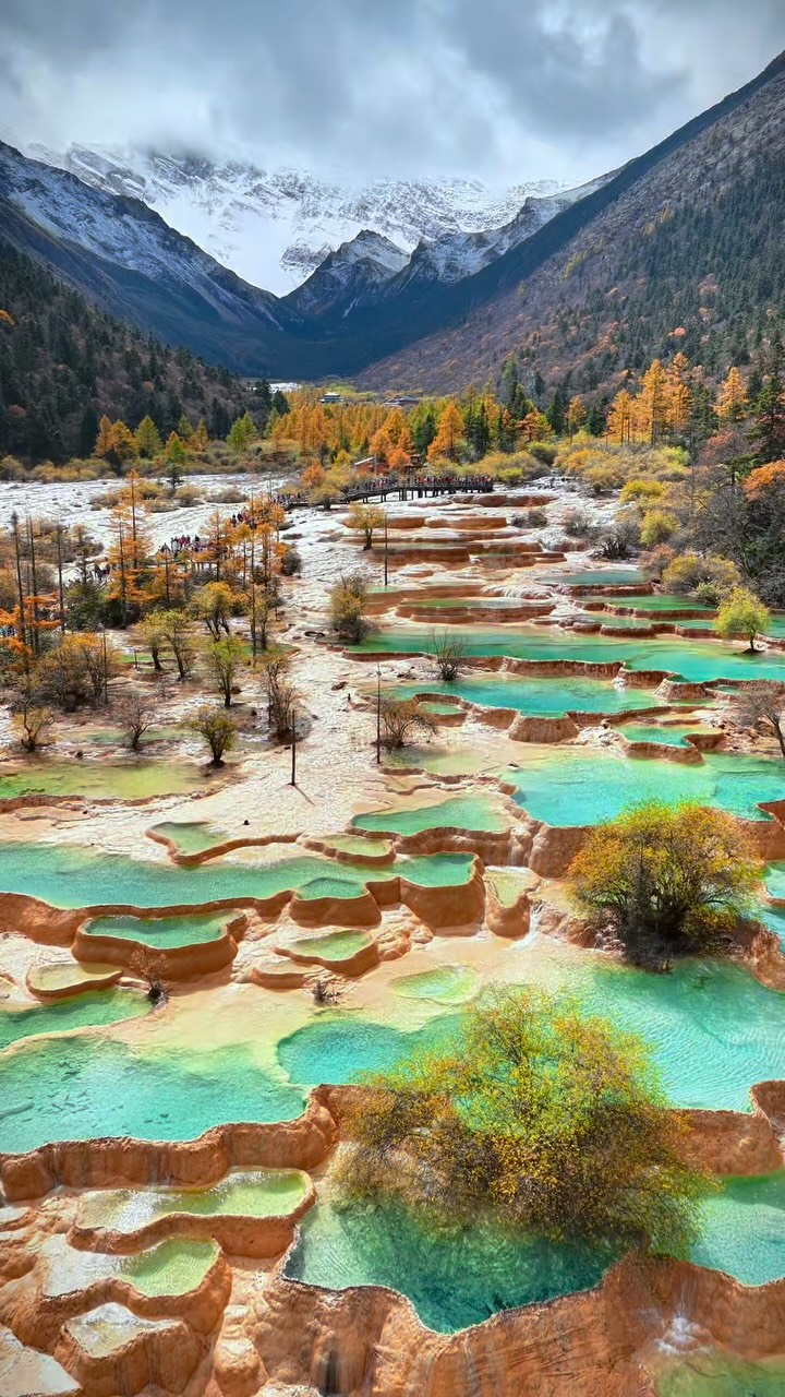 Travertine Pools and Natural Beauty in China