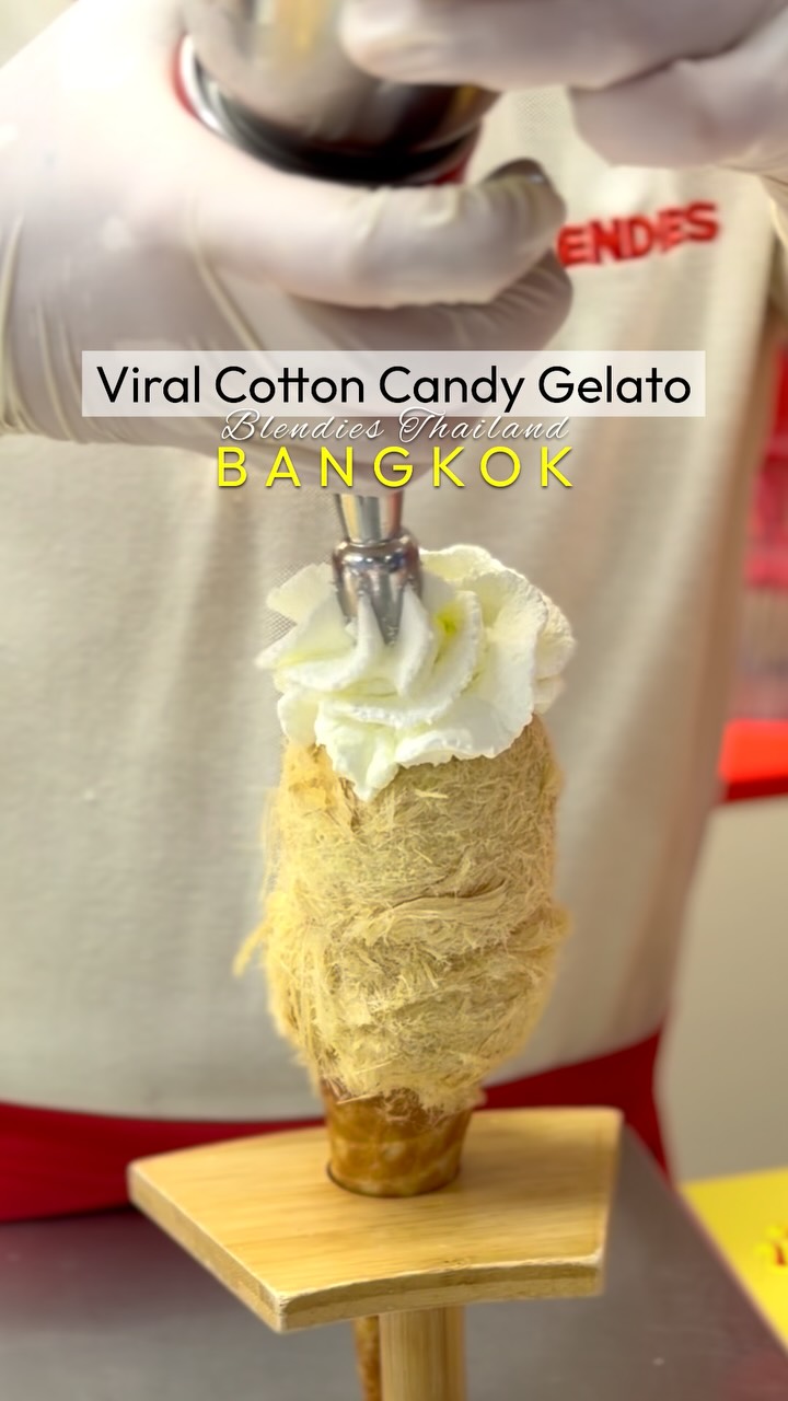 Bangkok's Viral Cotton Candy Gelato Shop