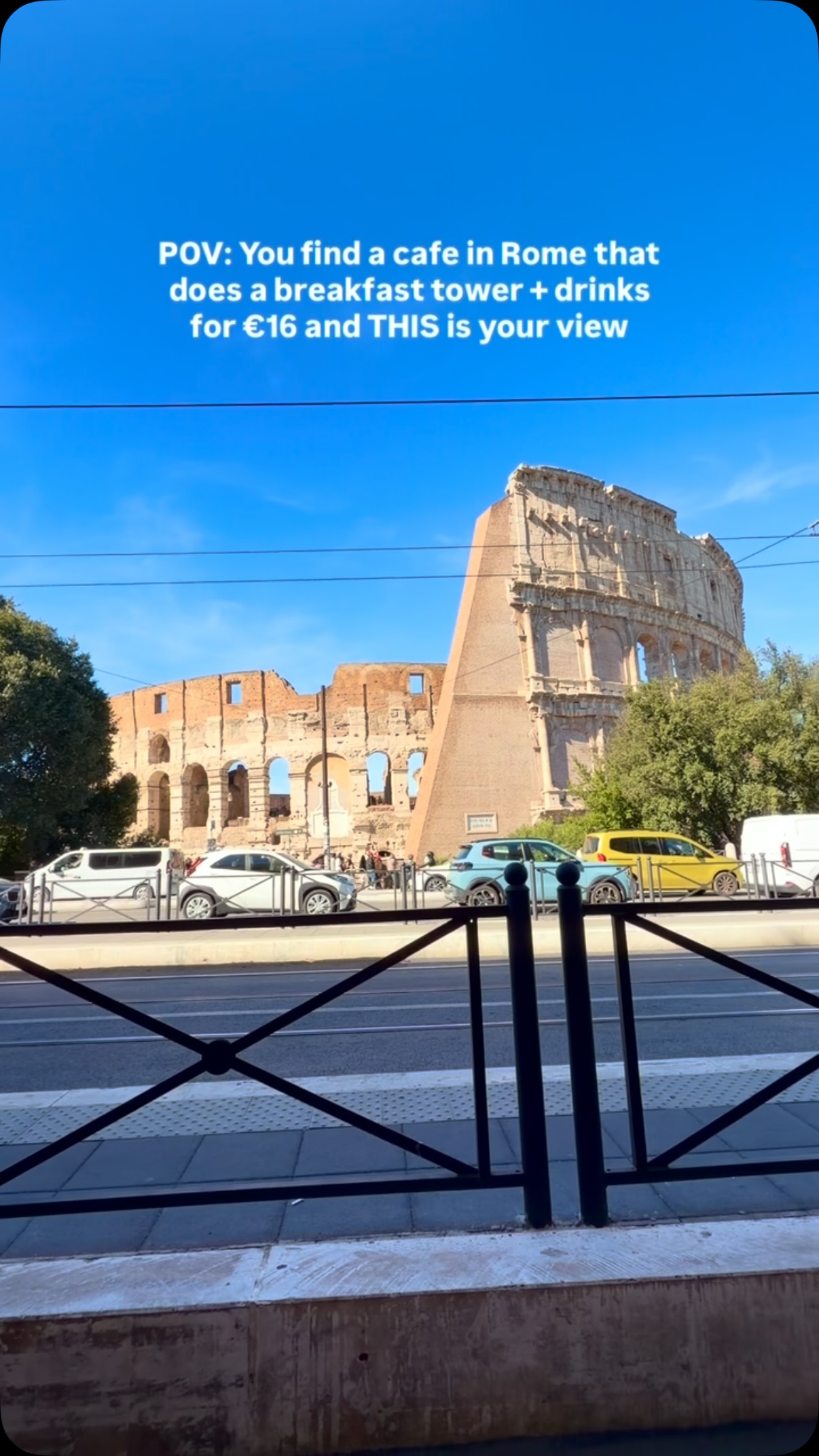 Rome Cafe Offers Colosseum Views