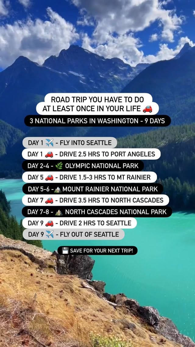 Washington National Parks Road Trip Itinerary