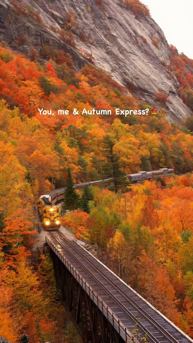 Autumn Train Rides Through New Hampshire's White Mountains