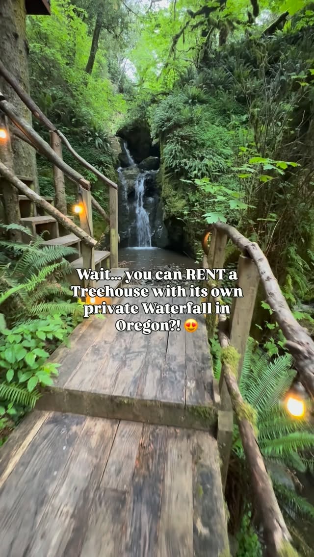 Oregon Coast Treehouse Rental With Private Waterfall