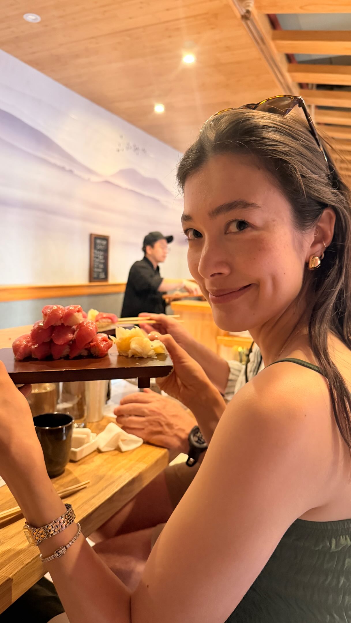 Family Enjoys Sushi Meal Together