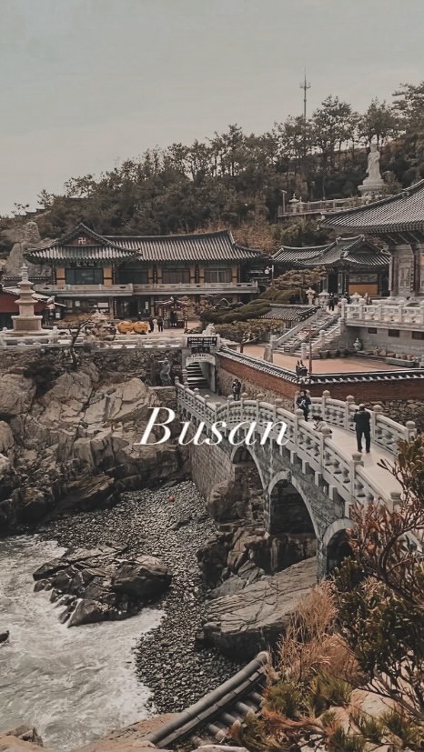 Scenic Busan Spots: Temple, Cityscape, Coastline, Village