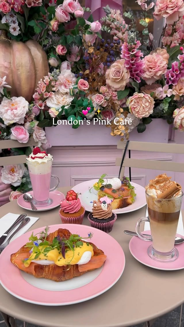 Pink Halloween Cafe in Belgravia