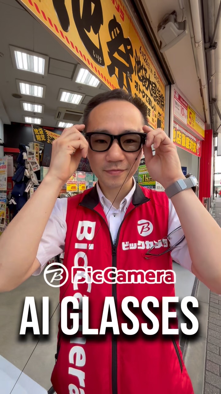 AI Glasses Demonstrated at Bic Camera Stores