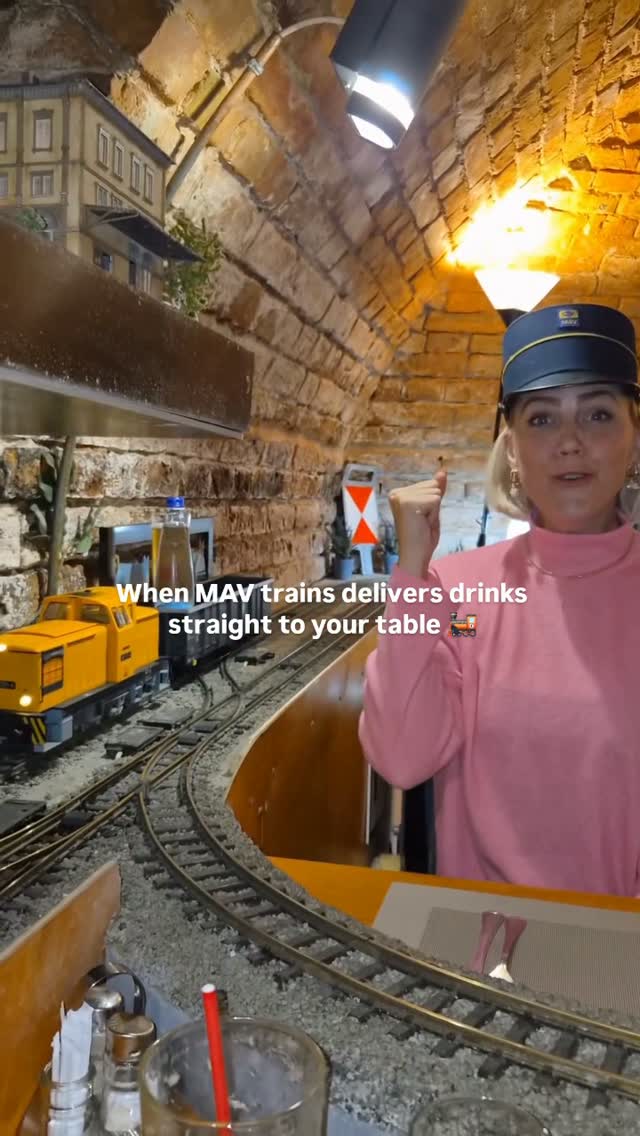 Budapest Restaurant Features Model Train Drink Delivery