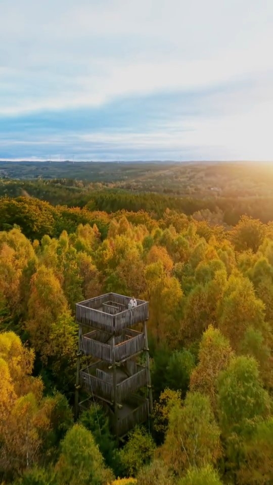 Halland Autumn Trip: Tower, Waterfall, and Café