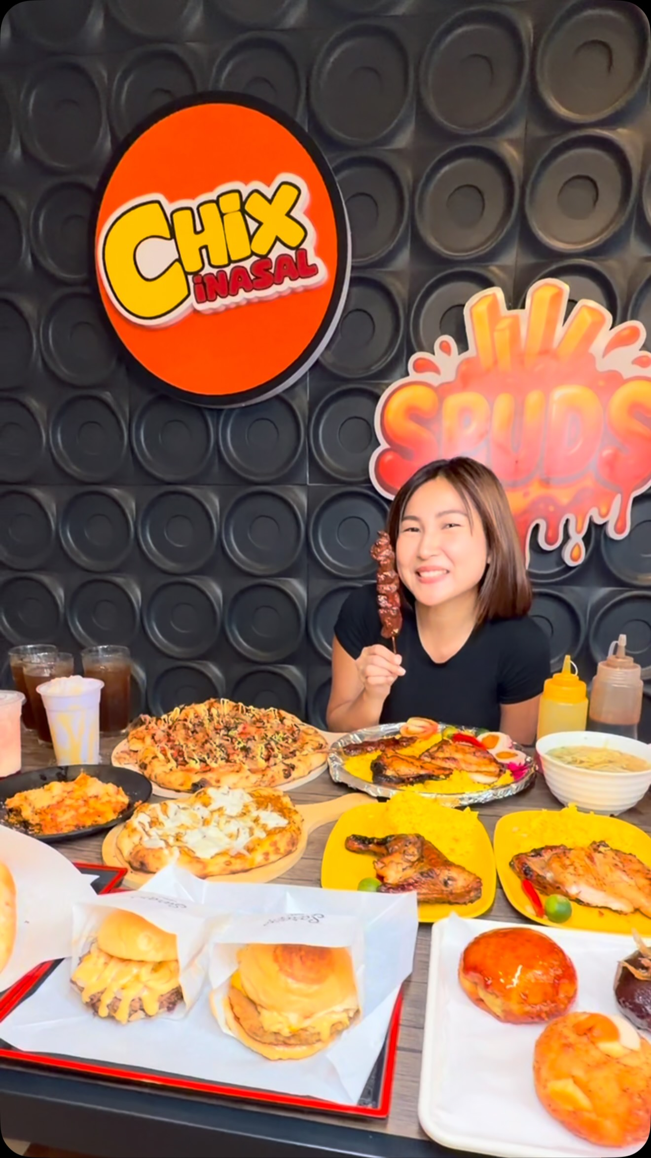 Food Court Variety: Pizza, Chicken, and Loaded Fries