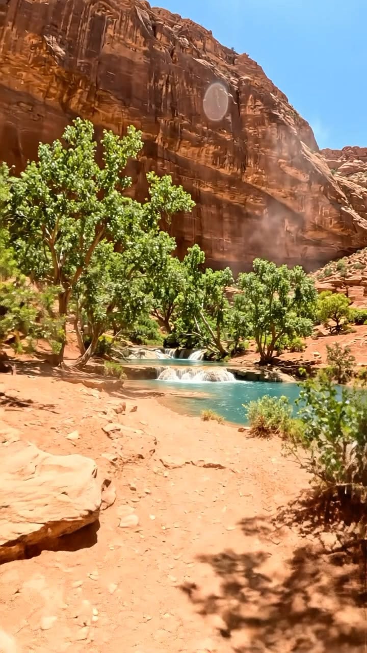 Desert Waterfalls And Turquoise Pools