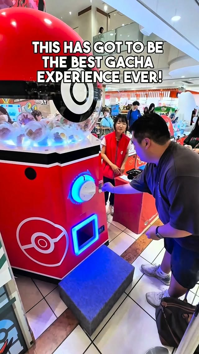 Giant Pokemon Gacha Machine Dispensing Plushies