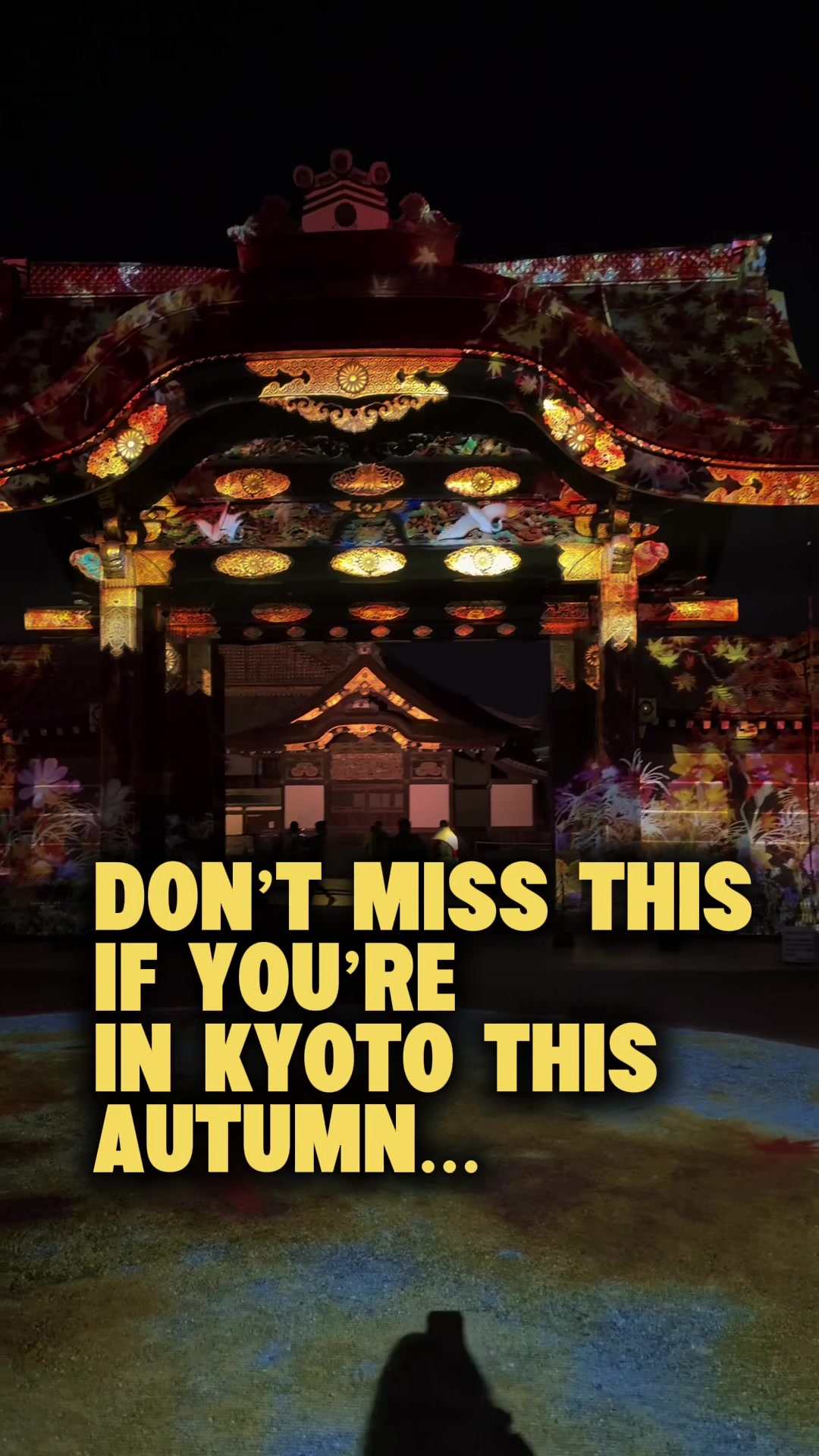 Nijo Castle Neon Art Show Lights Up Karamon Gate