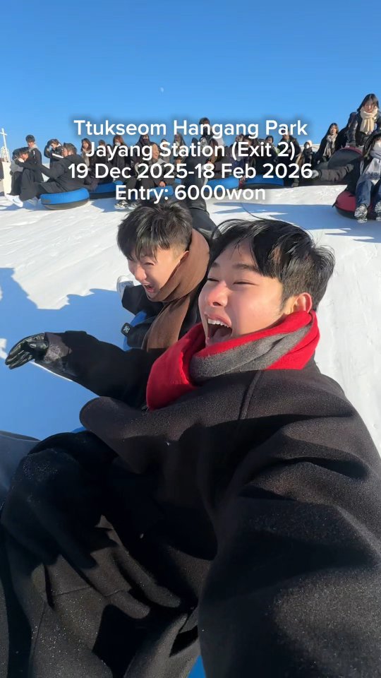 Snow Tubing Festival at Ttukseom Hangang Park