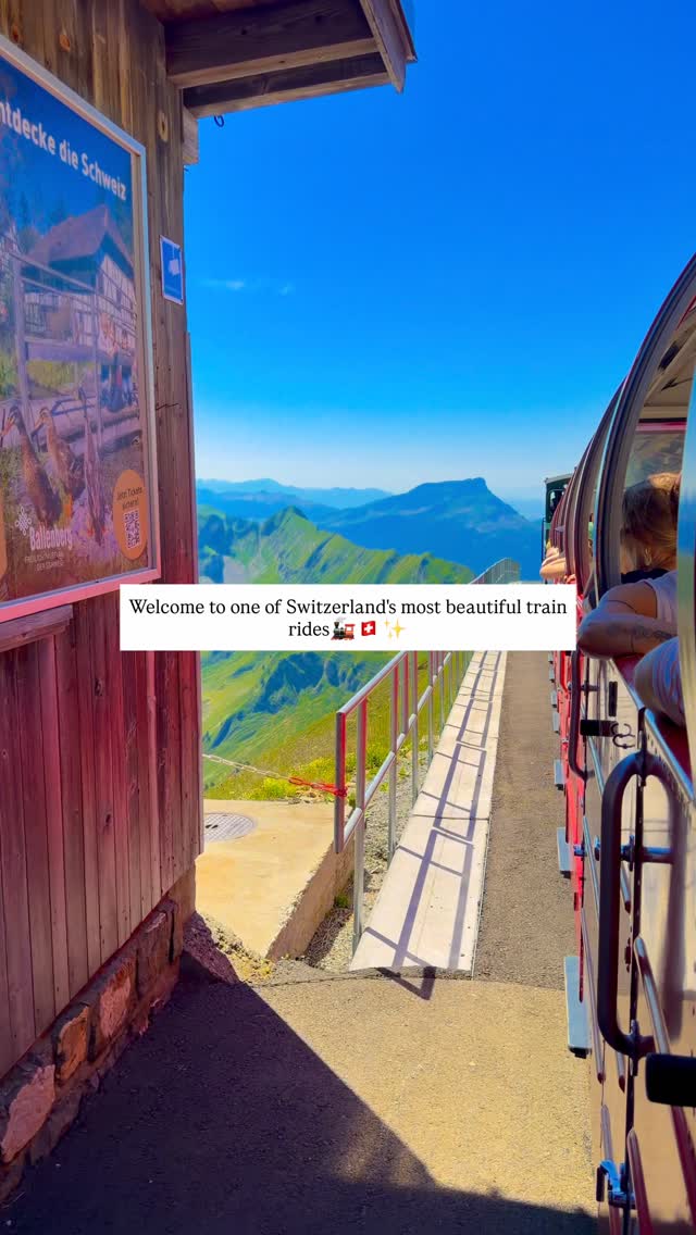 Scenic Train Journey Through Swiss Alps