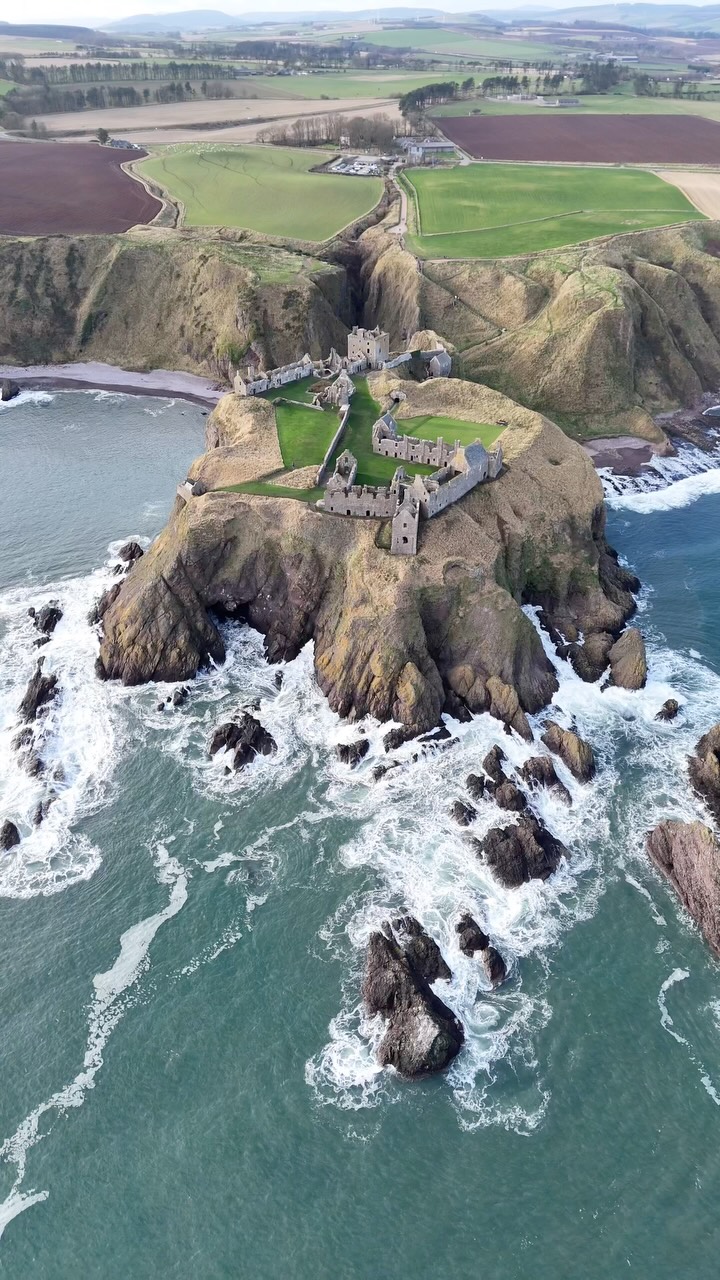 Dunnottar Castle: Historic Scottish Fortress On Cliff