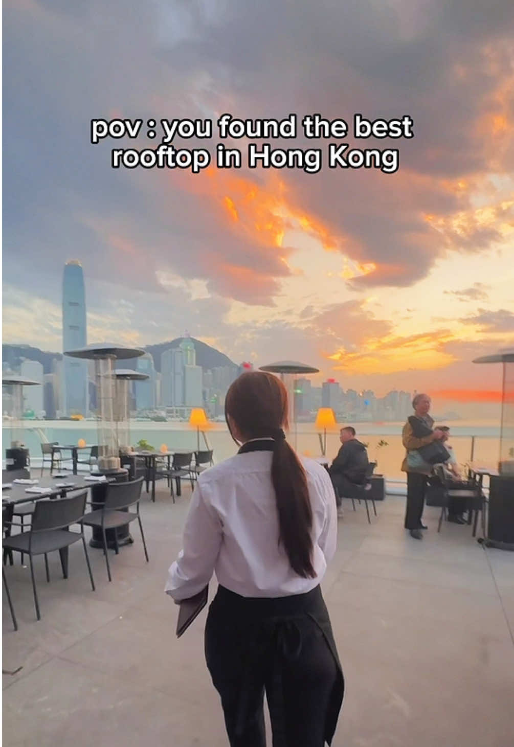 Hong Kong Rooftop Restaurant Overlooking Victoria Harbour