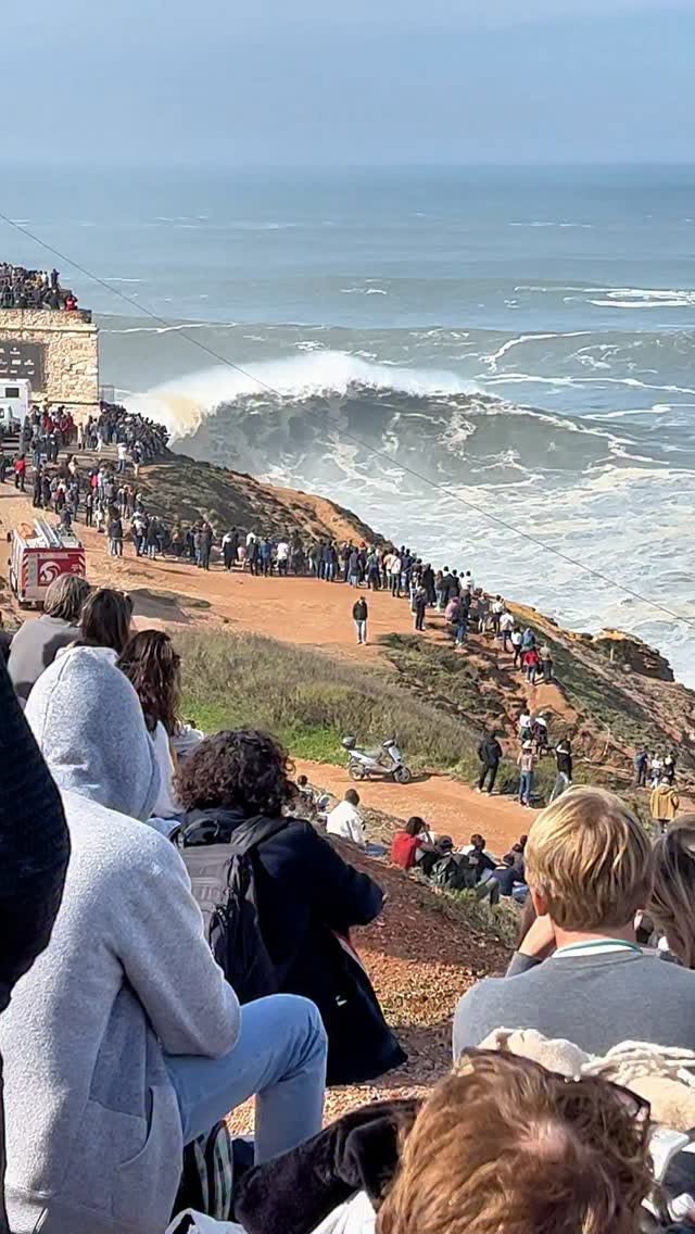 Giant Waves Crash in Nazaré, Portugal