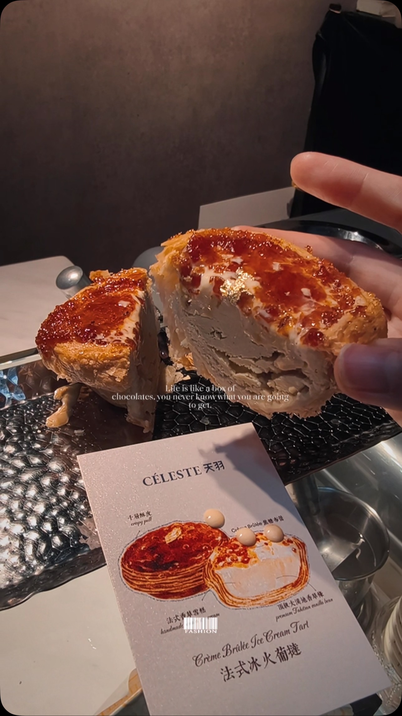 Macau Dessert: Crème Brûlée Ice Cream Tart