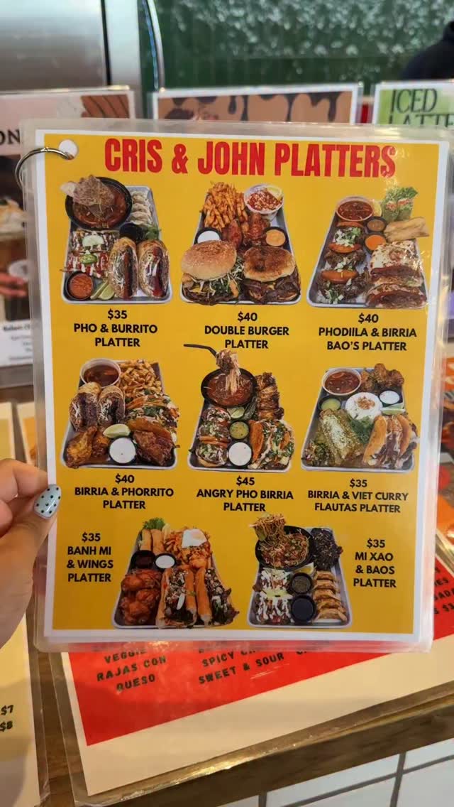 Cris and John Viet-Mex Kitchen Fusion Menu