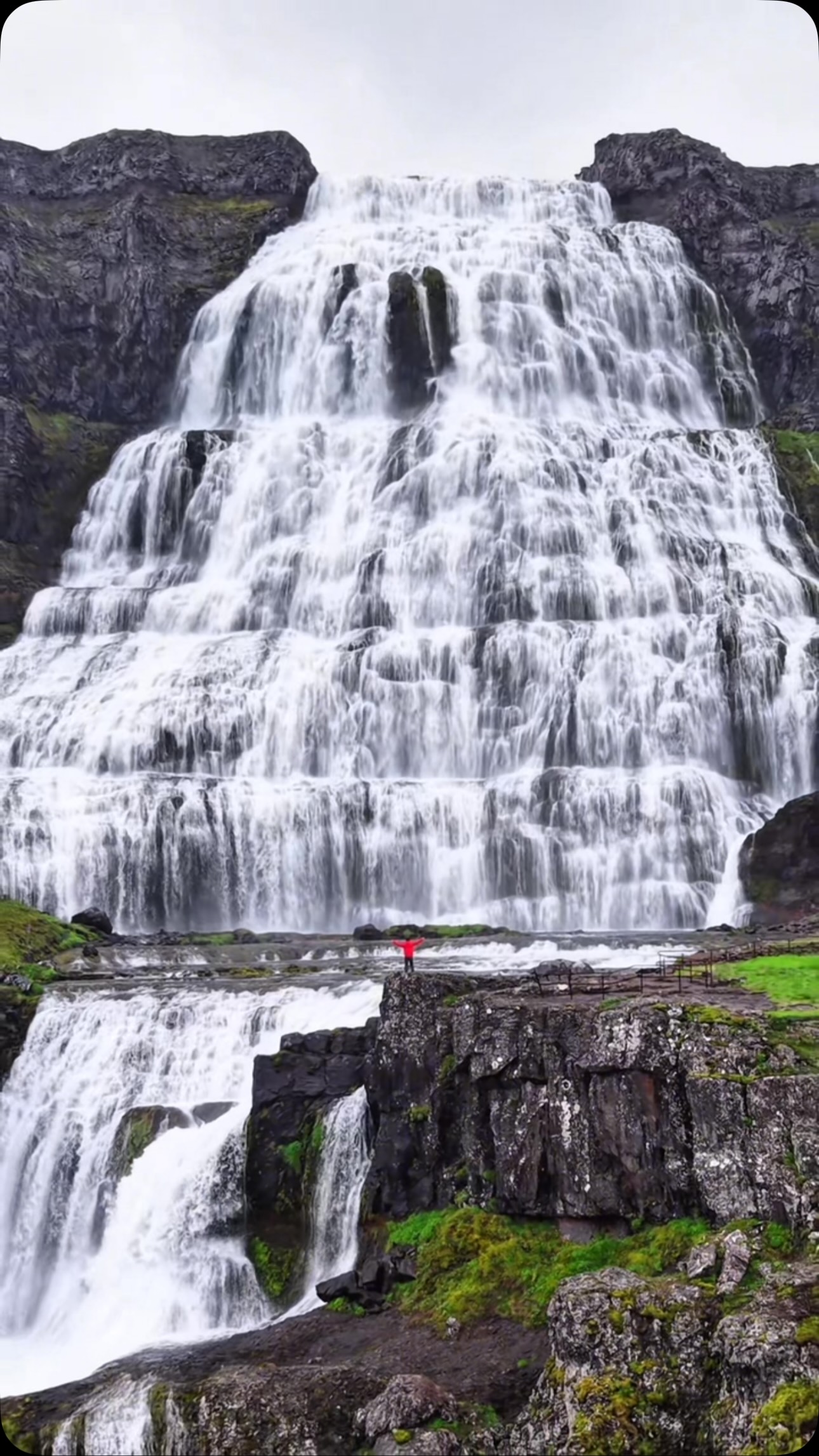 Majestic Dynjandi Waterfall In Iceland