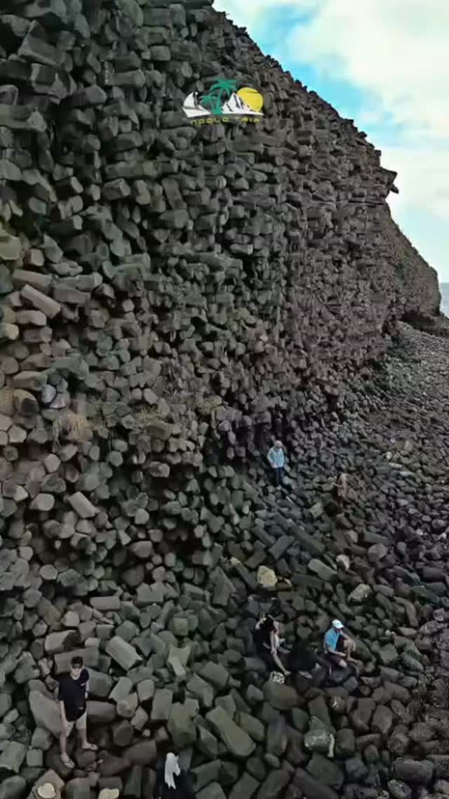 Hexagonal Rocks At Tanjung Meriam Coastline