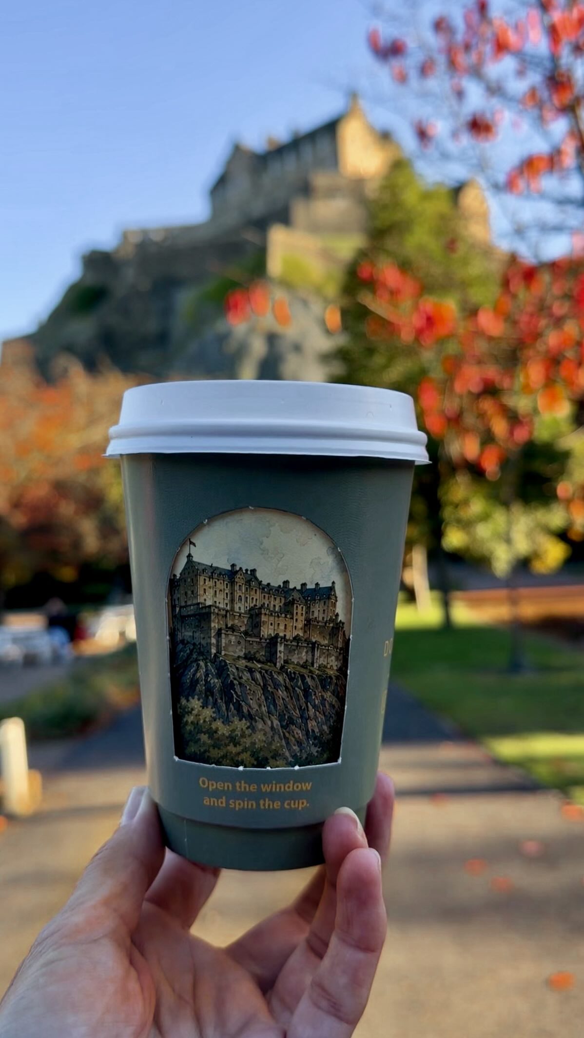 Edinburgh Landmarks Featured On A Coffee Cup