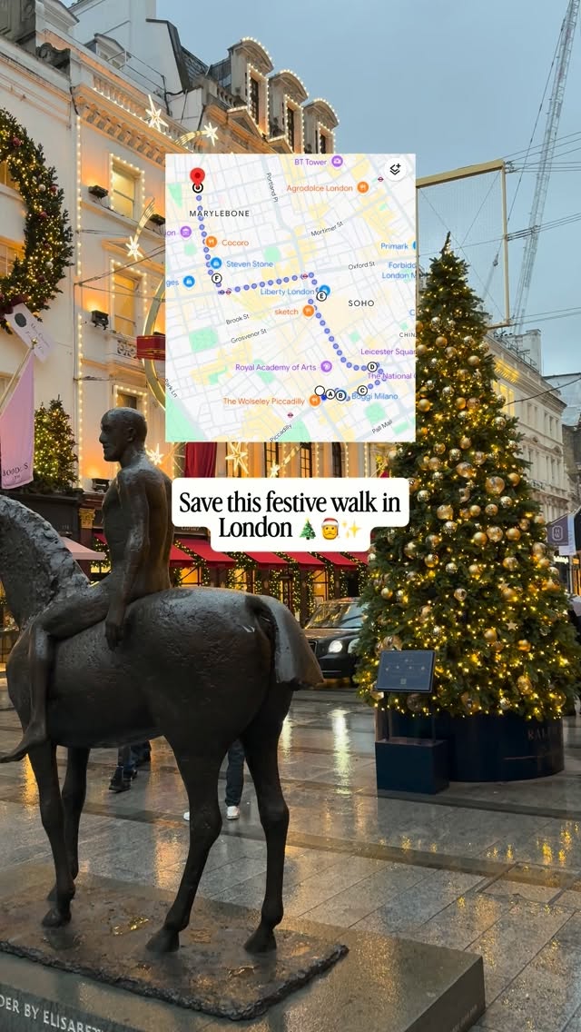 Festive London Walk Through Christmas Decorations