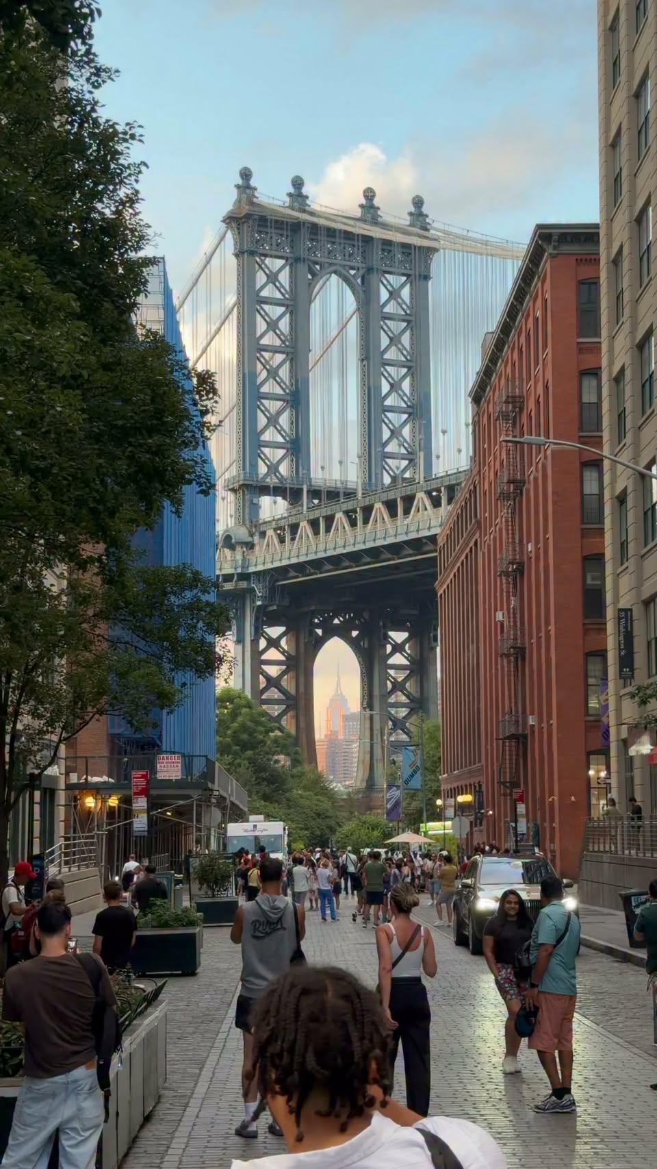 Dumbo Street Views: Bridges and Skyscrapers