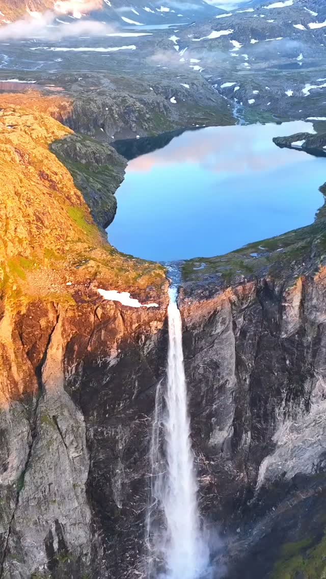 Spectacular Norwegian Waterfalls And Mountain Scenery