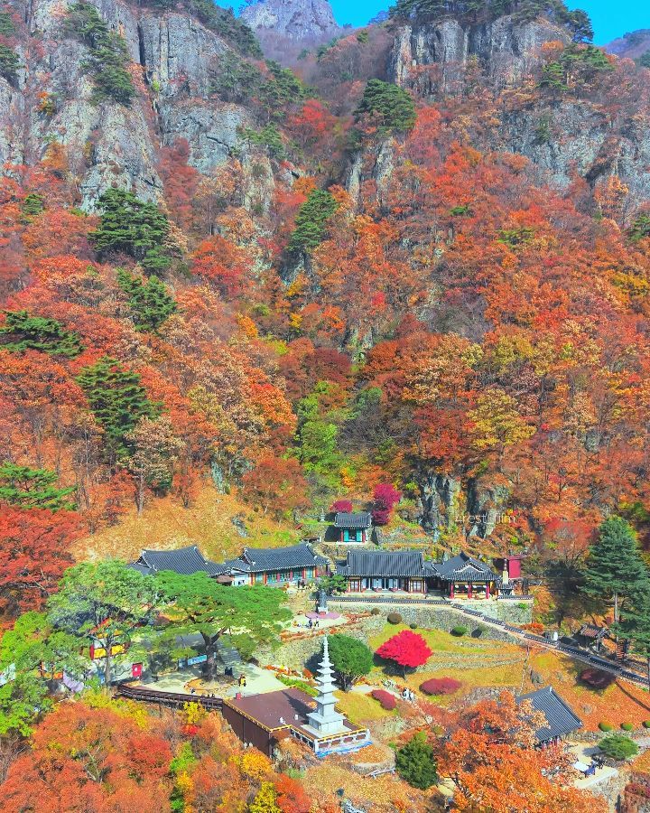 Cheongnyangsa Temple in Autumn Colors