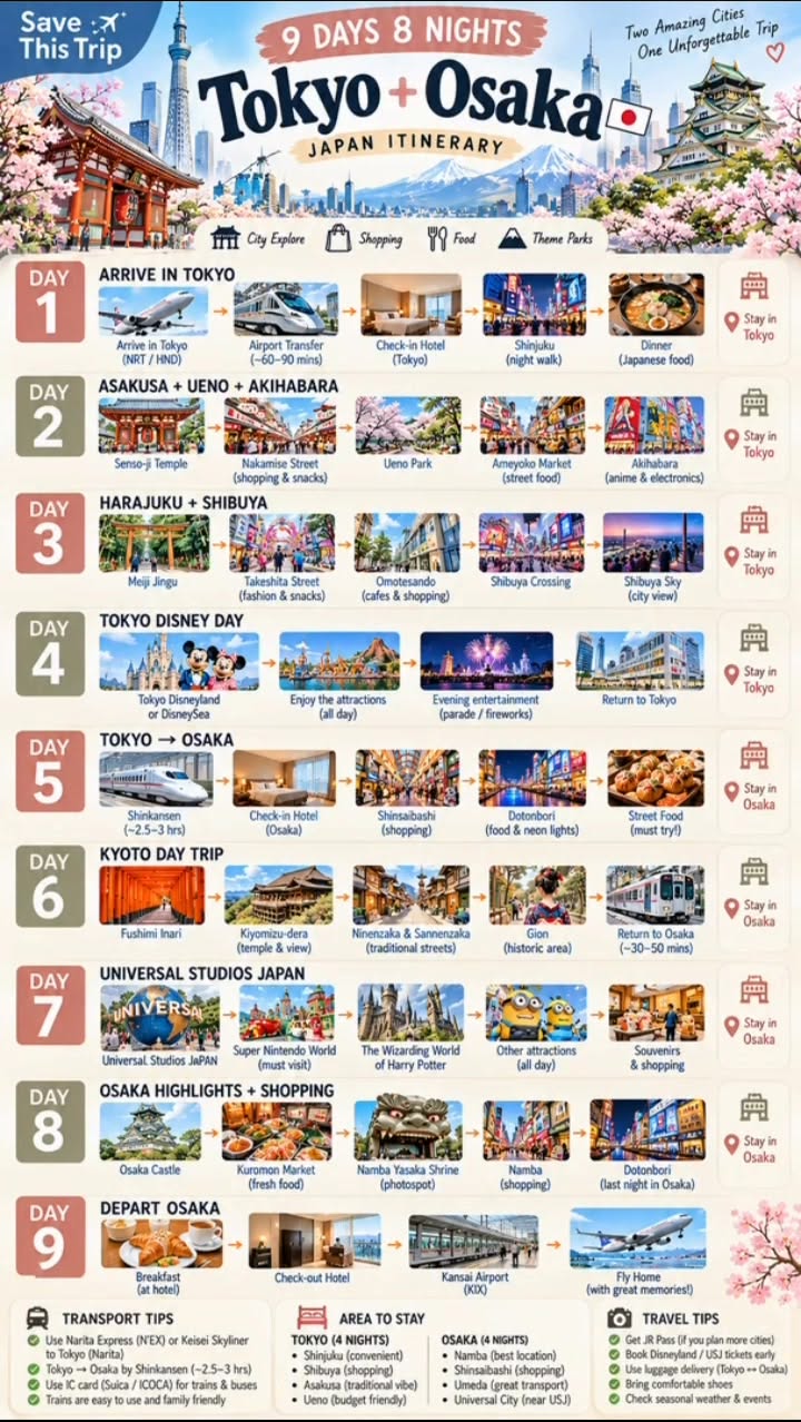 Tokyo and Osaka: Temples, Theme Parks, and Shopping