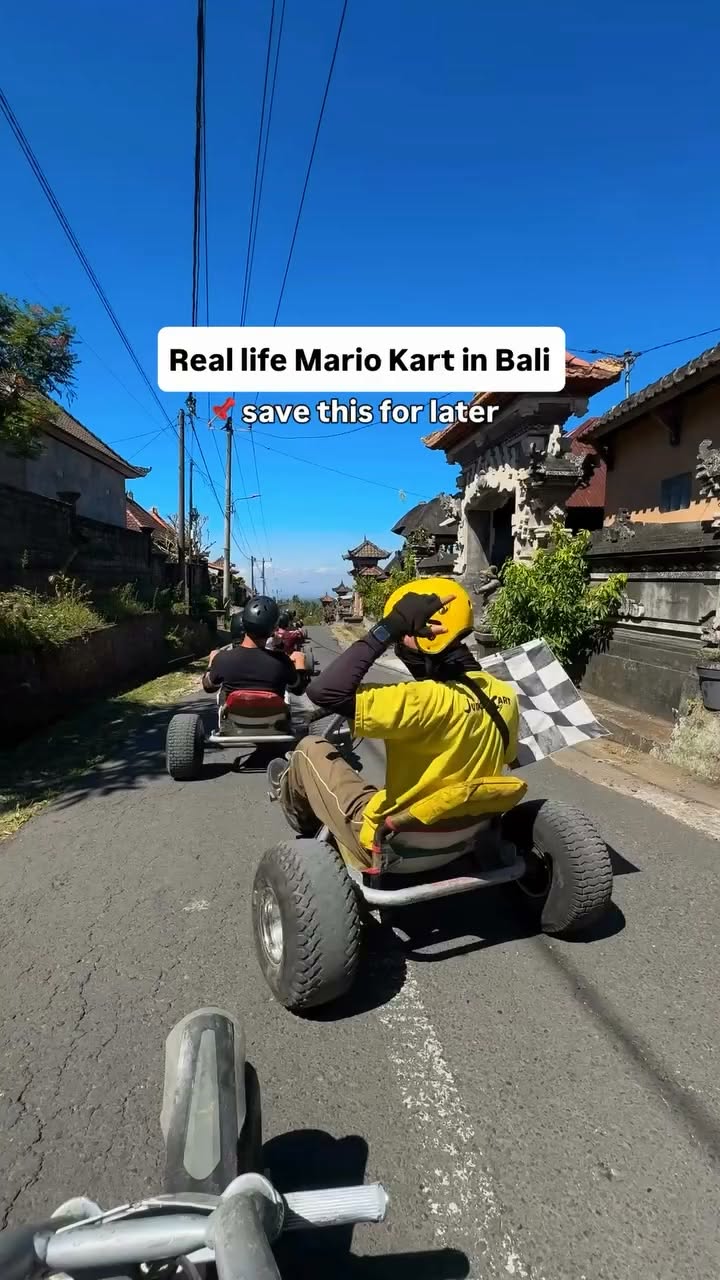 Bali's Mario Kart Adventure Through Villages