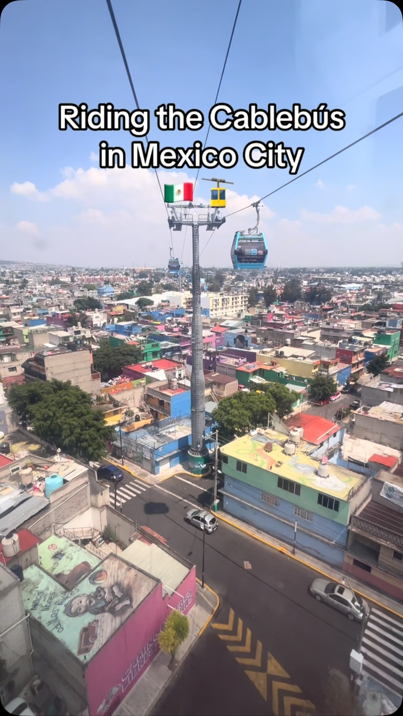 Cablebús Line 2: A Scenic Ride Over Colorful Mexico City