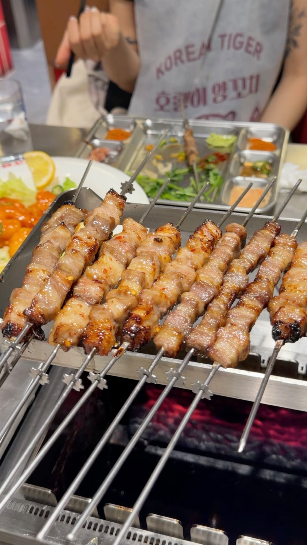 Hongdae Restaurant Offers Flaming Lamb Skewers