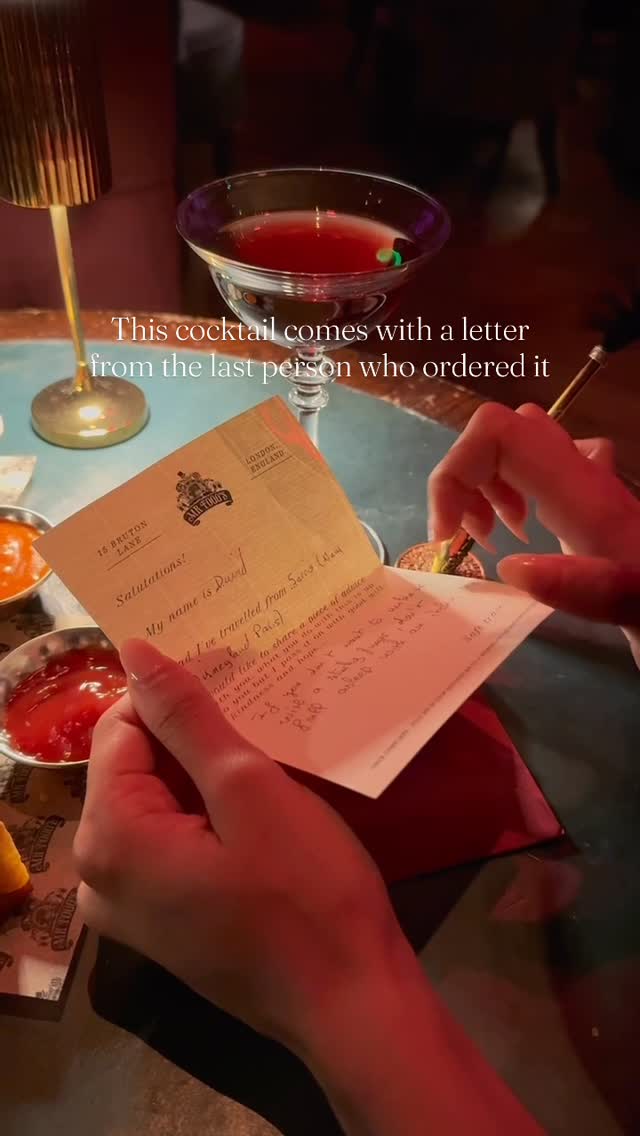 Victorian Cocktail Bar Features Guest Notes