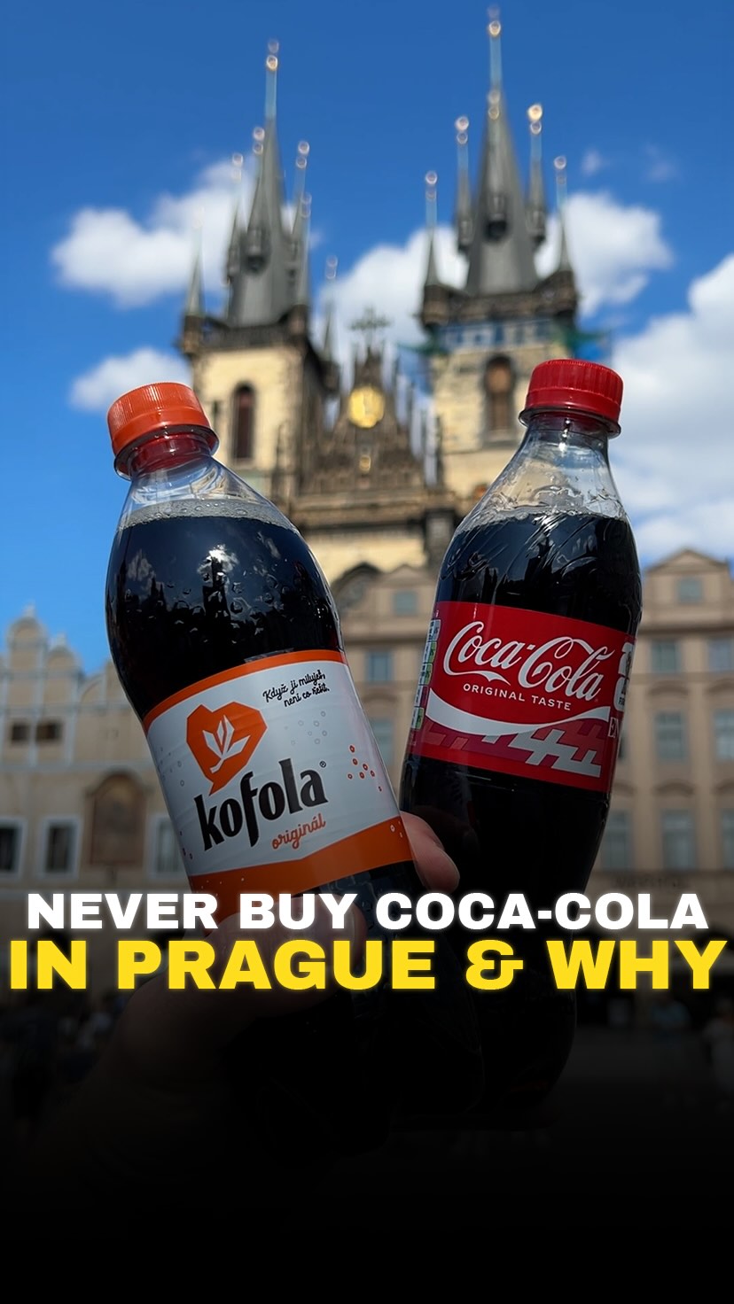 Prague Landmarks and Kofola Soda