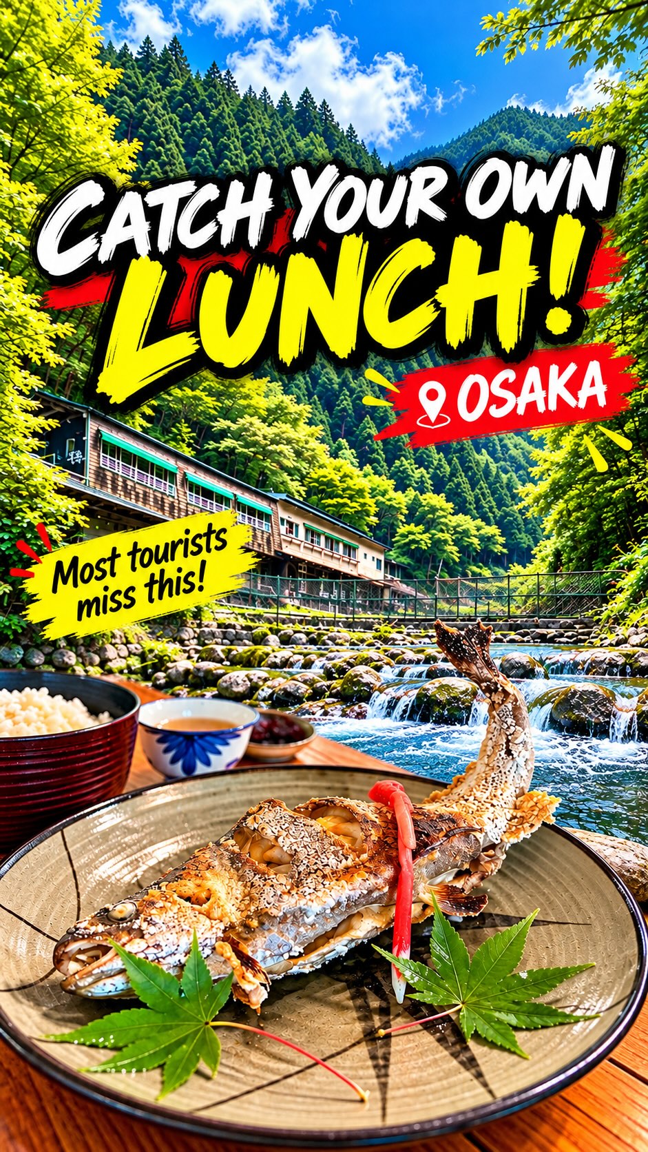 Trout Fishing and On-Site Cooking Near Mt. Kongo