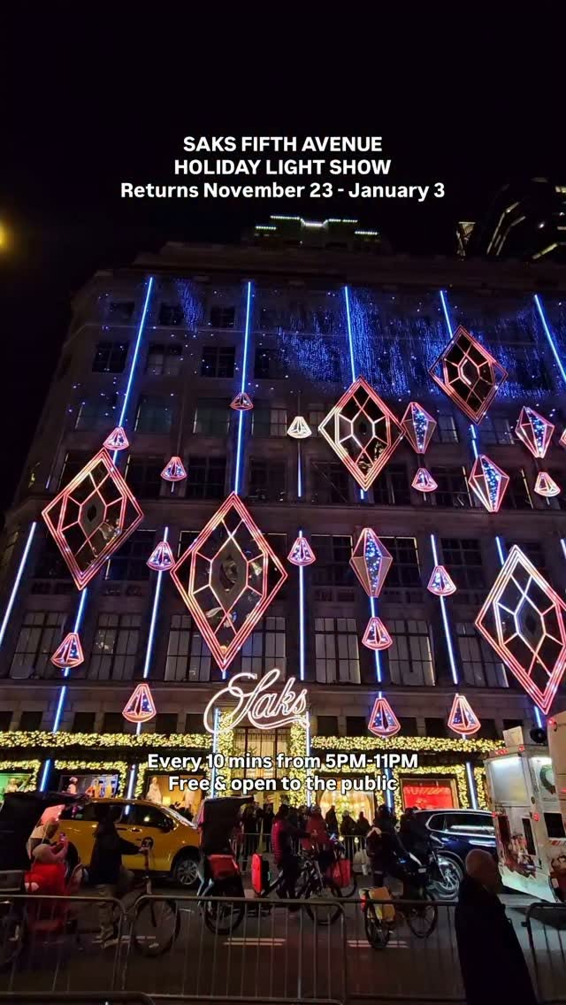 Saks Fifth Avenue Holiday Light Show Extravaganza