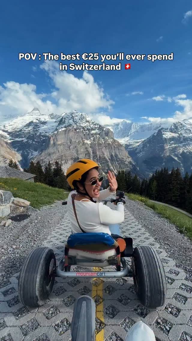 Mountain Cart Ride Through Swiss Alps
