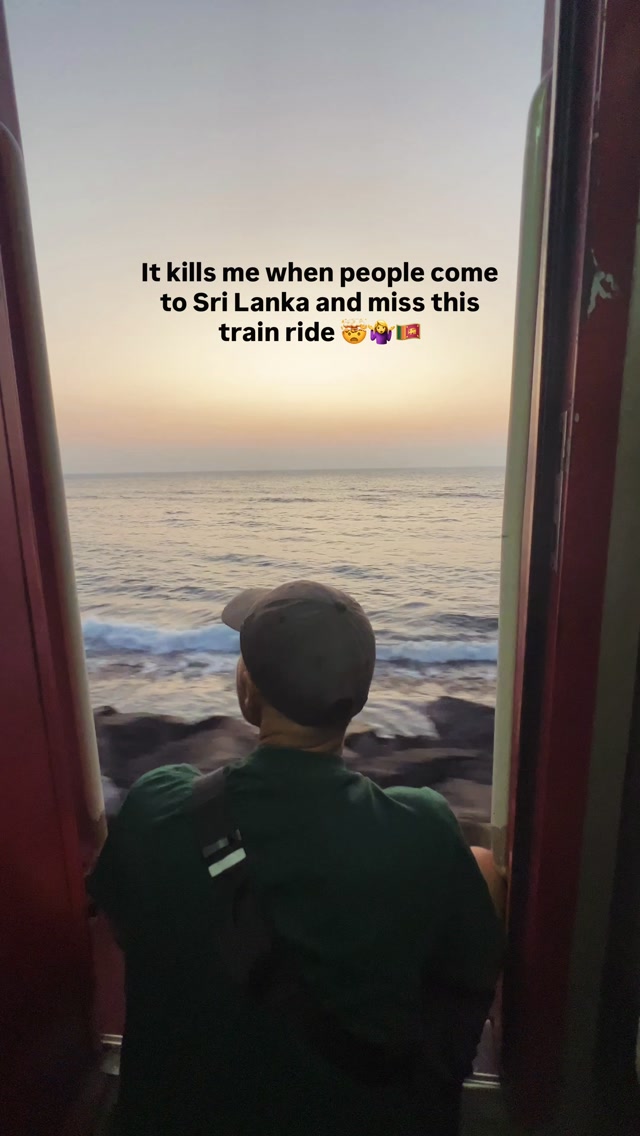 Sri Lanka's Coastal Train Journey At Sunset
