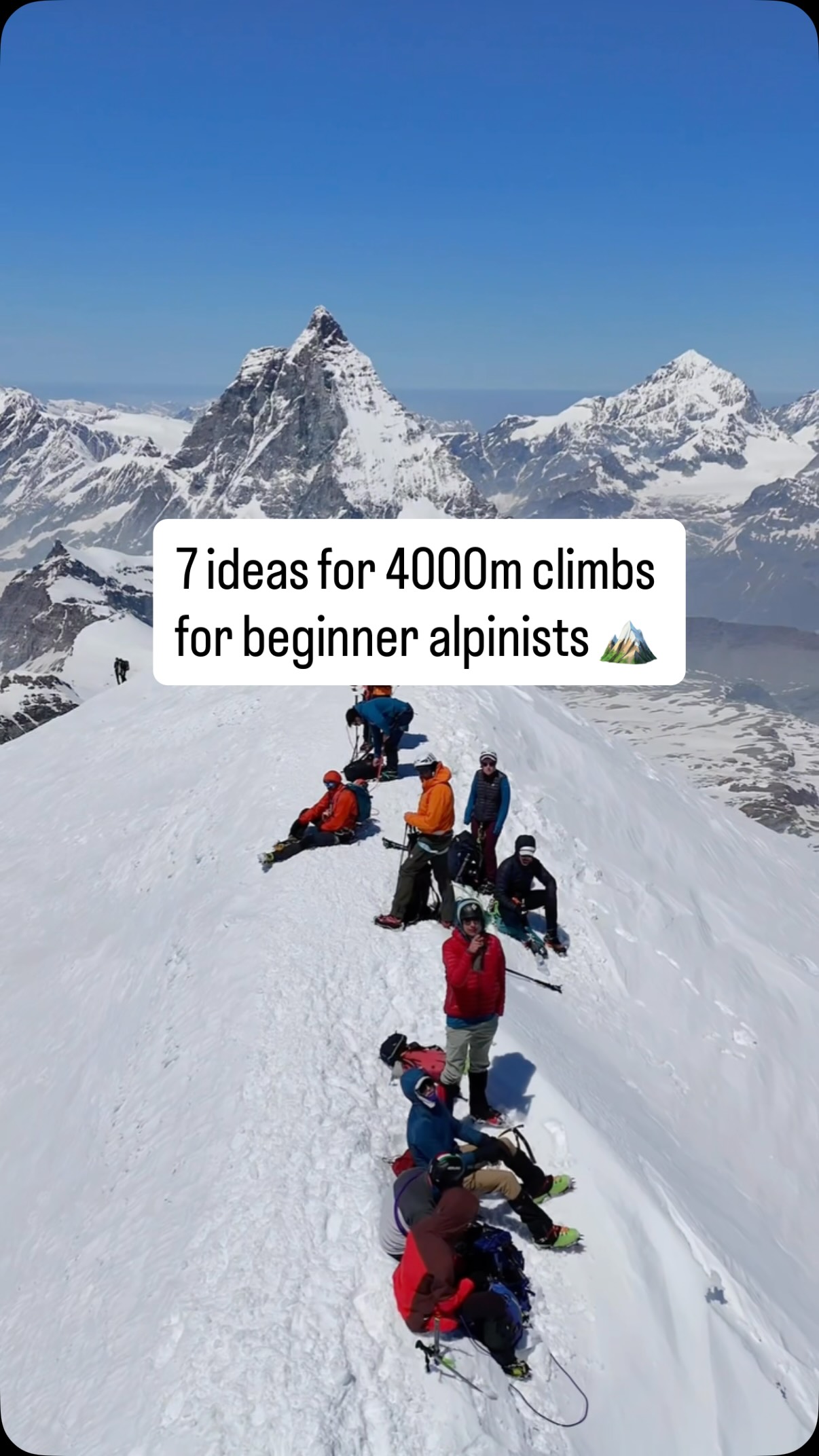 Seven Beginner-Friendly 4000m Alpine Climbs