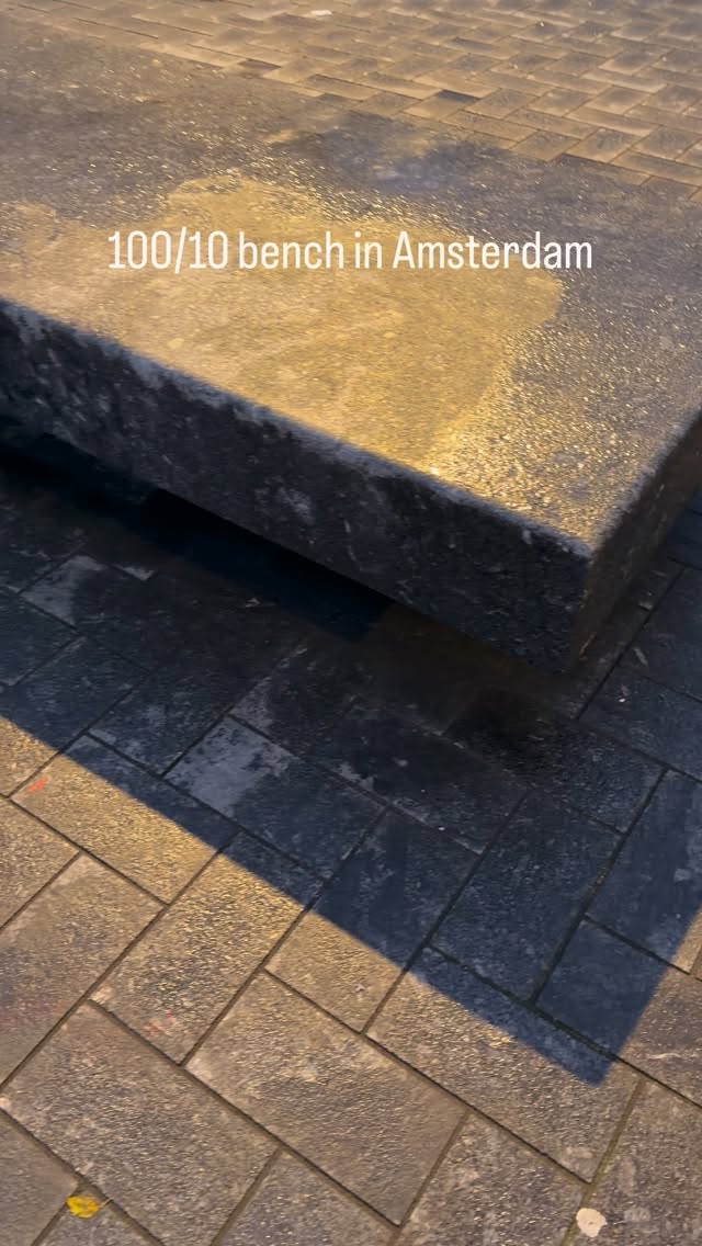 Amsterdam Free Bench Offers Canal and Airport Views