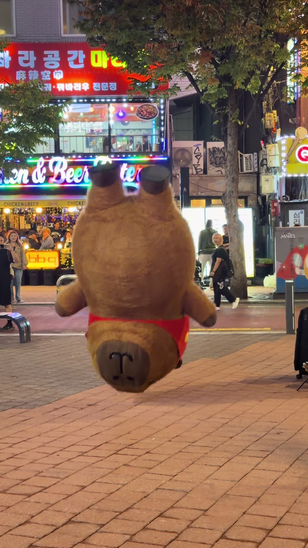 BB.Q Chicken Myeongdong Star Capybara Street Performance