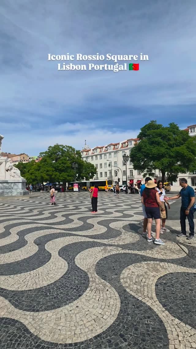 Rossio Square's Distinctive Mosaic Pavement