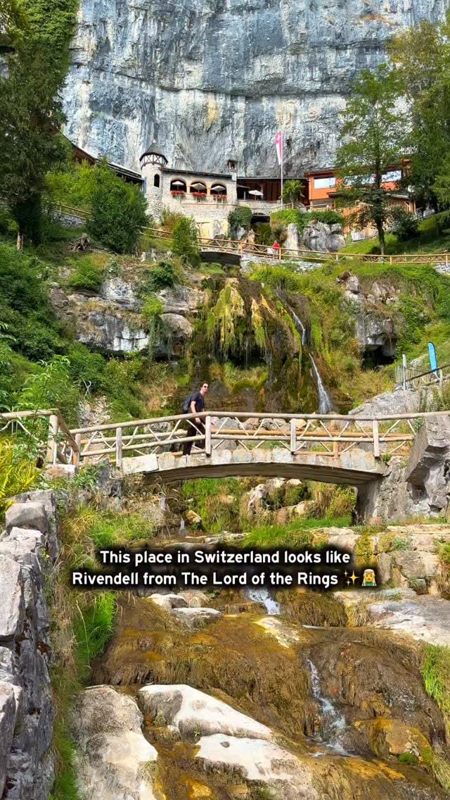 Swiss Caves and Lake Thun Evoke Lord of the Rings