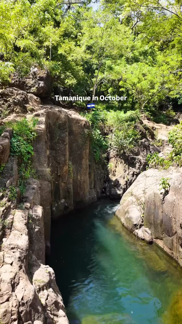 Tamanique Waterfalls Flowing in El Salvador