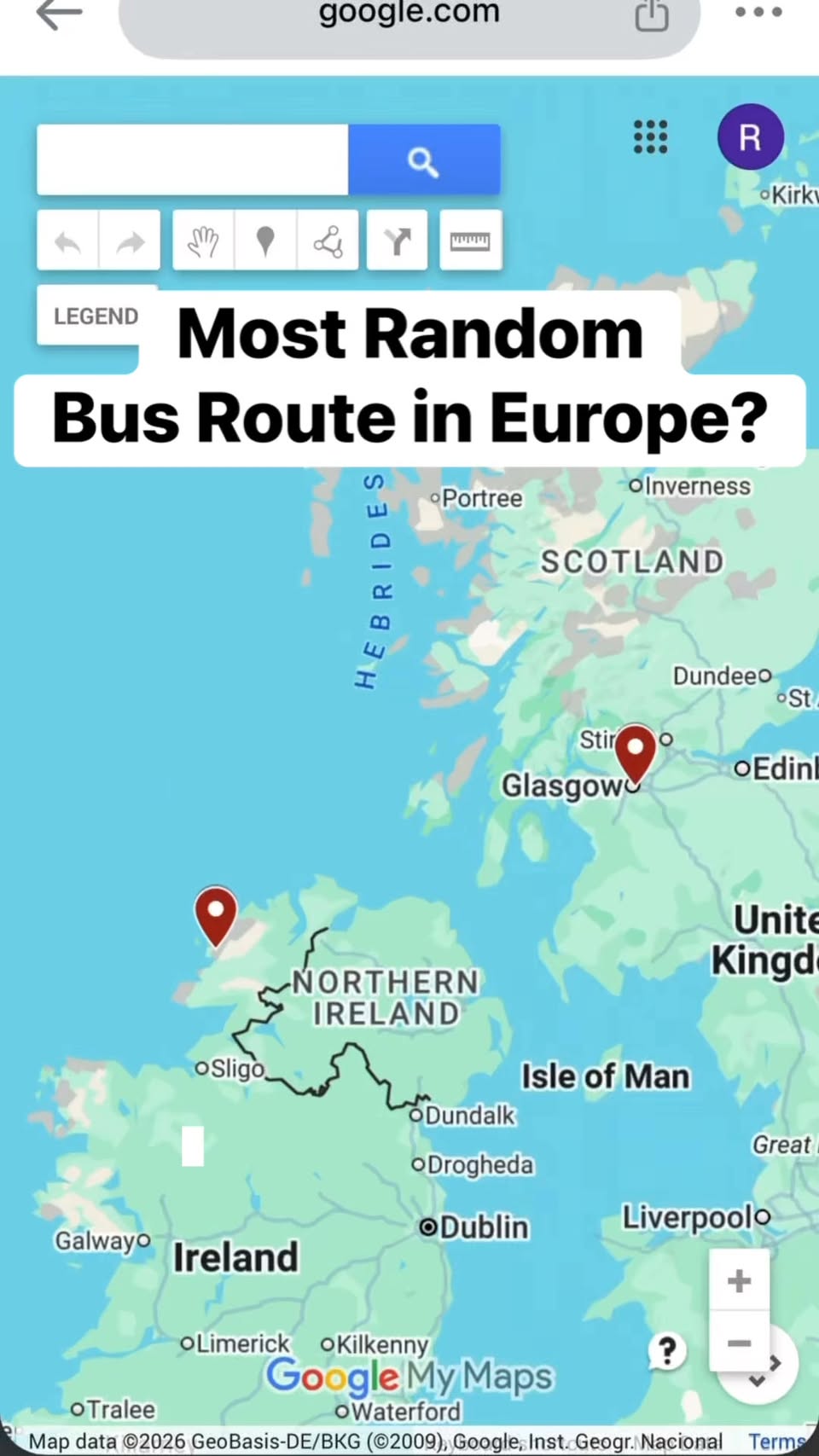 Bus Route Connects Ireland And Scotland