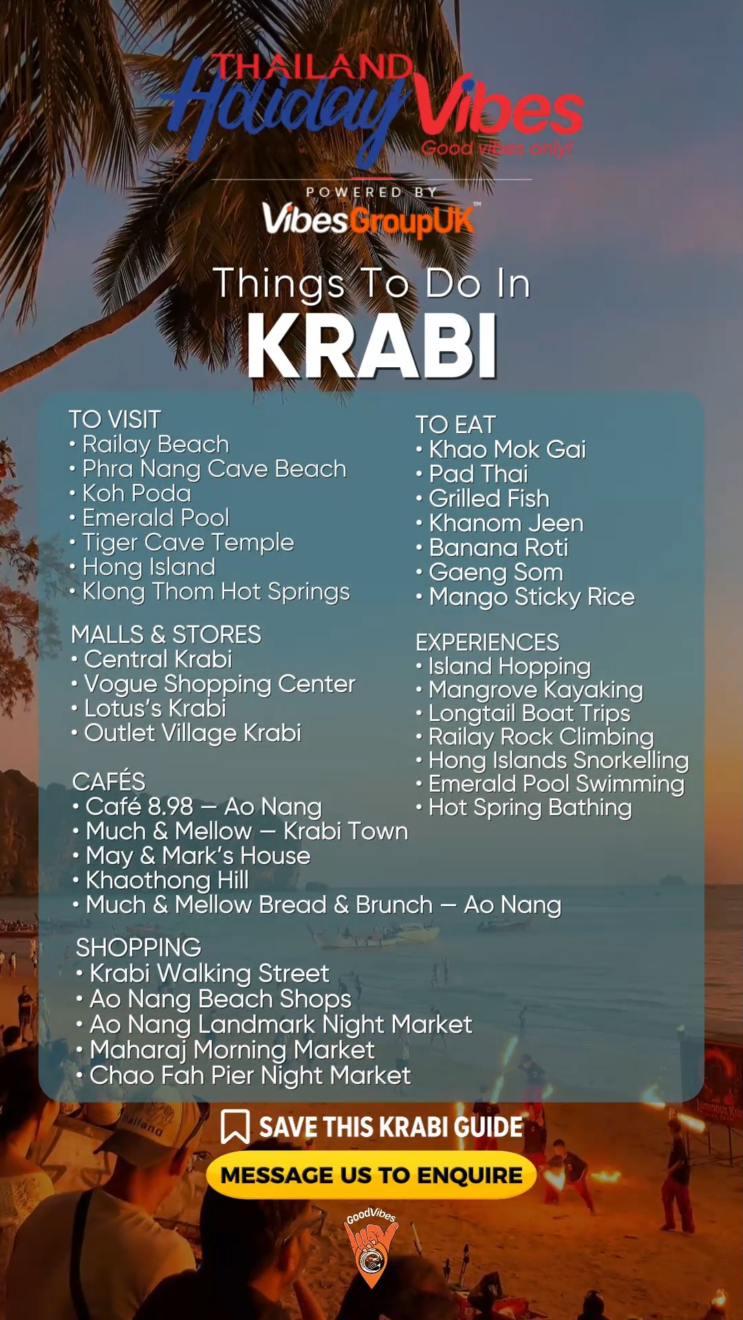 Explore Krabi's Beaches, Islands, Markets, and Cafes