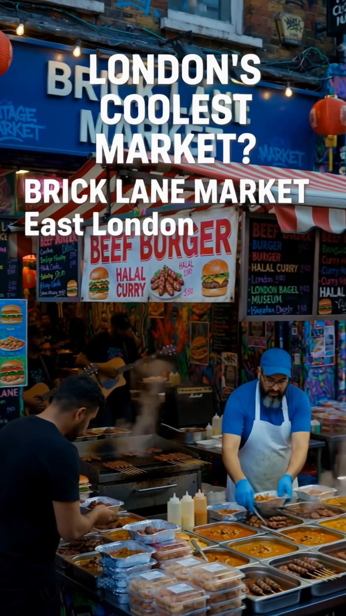 Brick Lane Market's Diverse Food and Vintage Finds