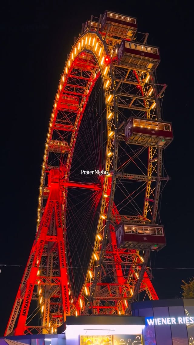 Prater Amusement Park Lights Up Vienna Night